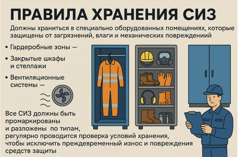 правила хранения СИЗ