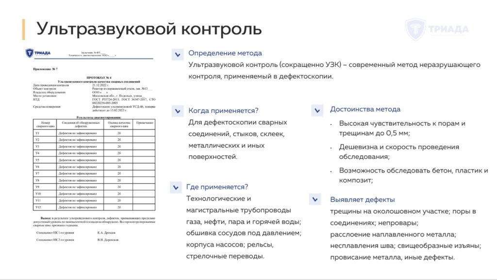 ультразвуковой контроль - кратко