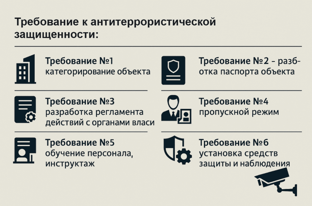 требования к антитеррористической защищенности