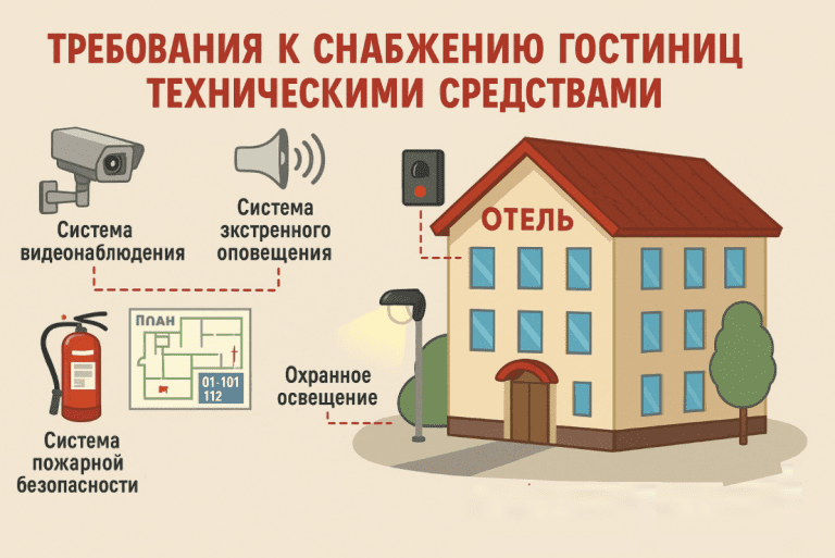 плакат с требованиями к оснащению гостиниц для антитеррористической защищенности