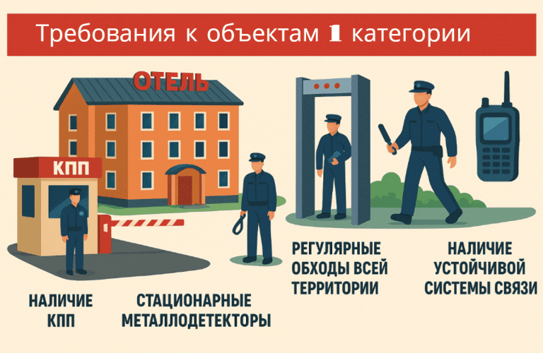 плакат со списком мероприятий для гостиниц 1 категории