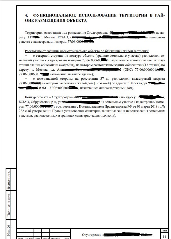 образец раздела проекта сзз с описанием функционального использования территории