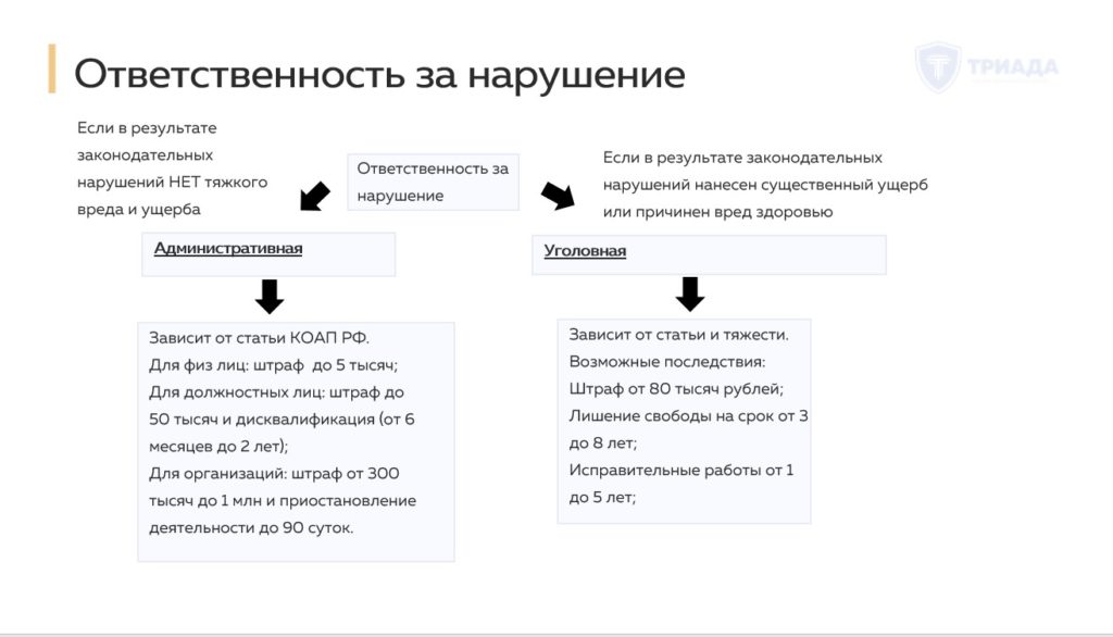 ответственность за нарушение норм и правил промышленной безопасности