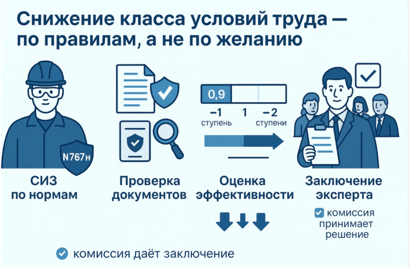 регламент снижения класса условий труда