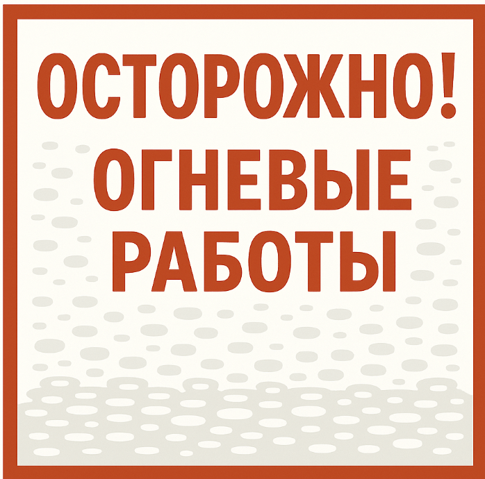 пример знака огневые работы