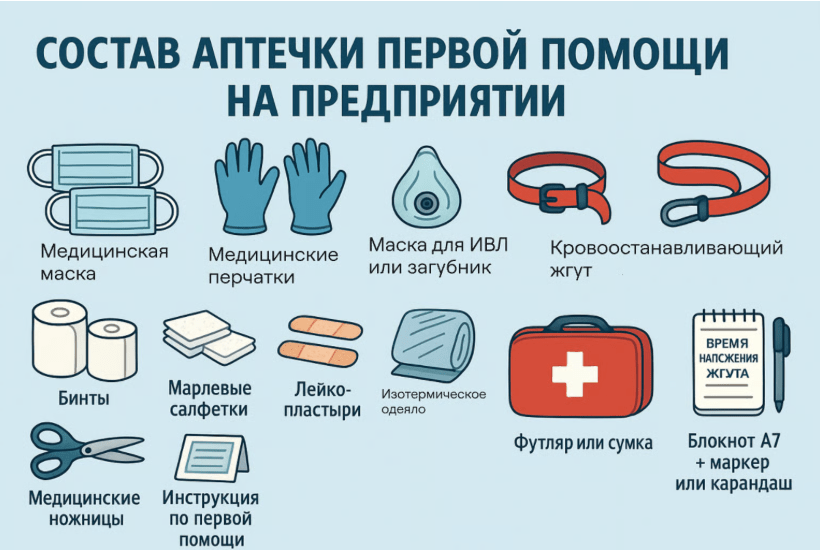 состав аптечки первой помощи