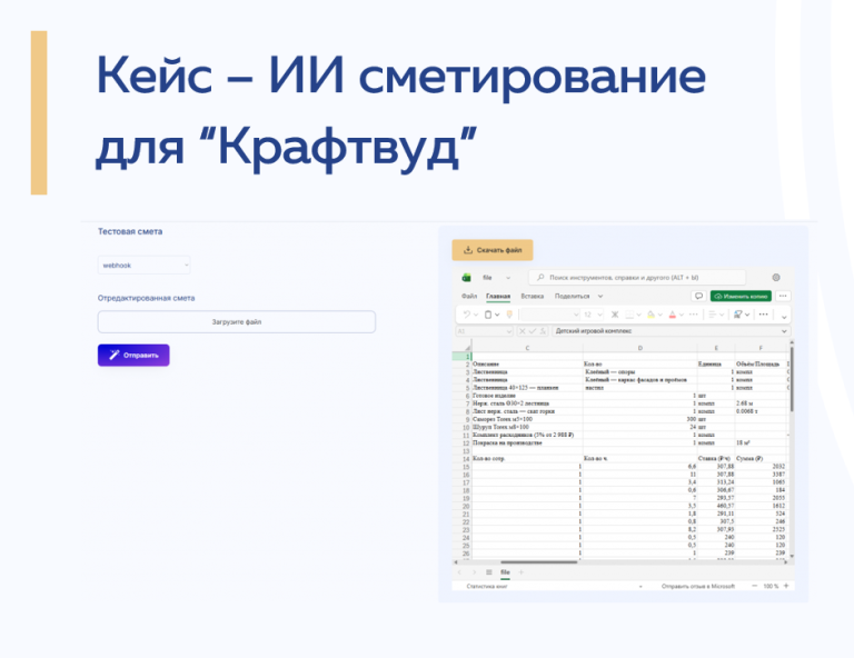 Внедрили ИИ в «Крафтвуд» для сметирования и генерации КП